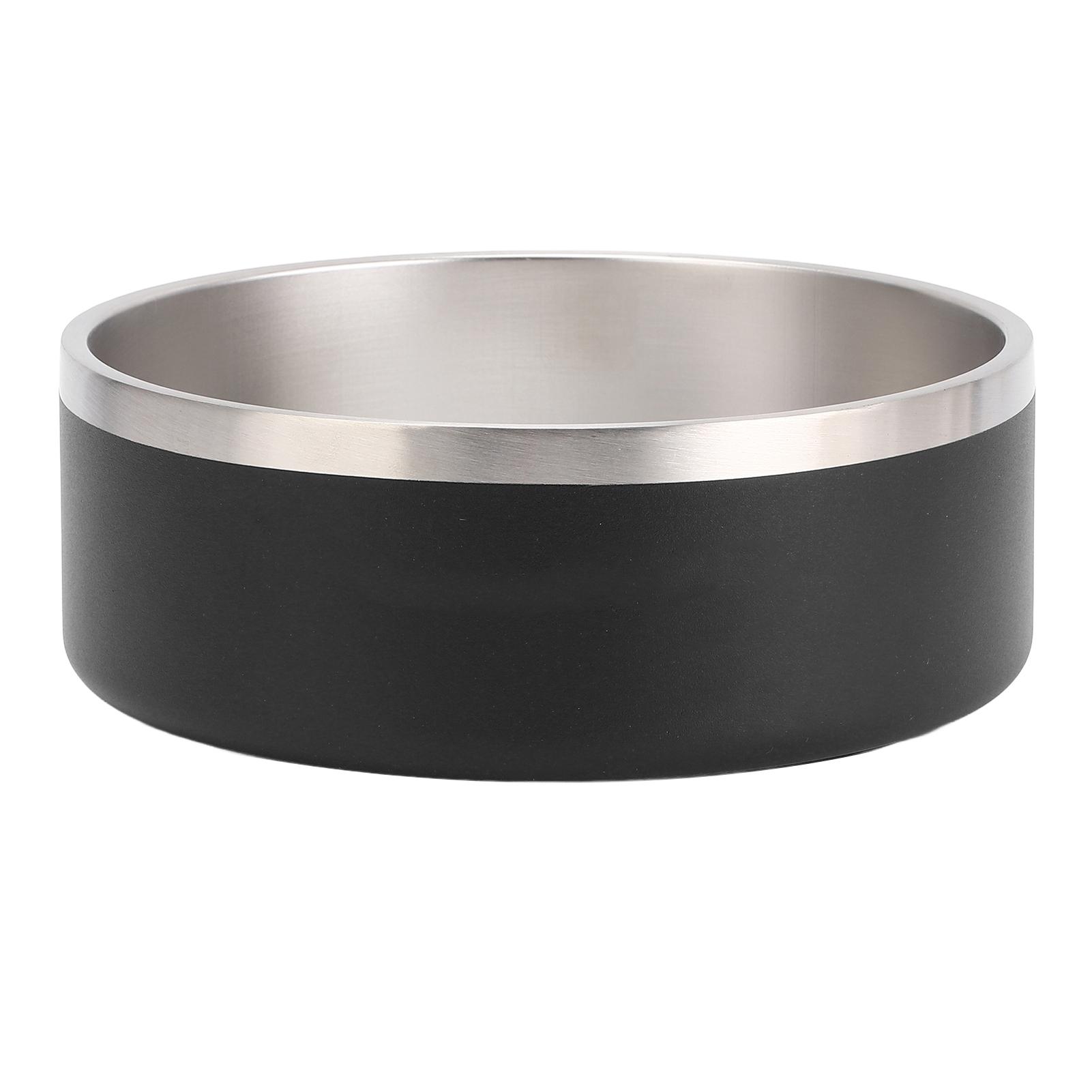 

Миска для питомца 304 Утолщенная нержавеющая сталь Нескользящее дно Большая вместимость Миска для кошек и собак для корма Кормление L(350ml) чёрный