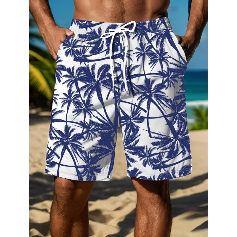 Summer Men's Beach Vacation Hawaiian Style 3D Printed Shorts Street Fashion Y2K Shorts Breathable Loose Fit Fitness Swim Trunks