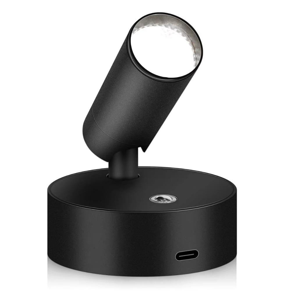 

Dimmable LED Wall Lamp No Drilling Magnetic Spotlight for 1.6W/1800mAh Bedside Cabinet чорний