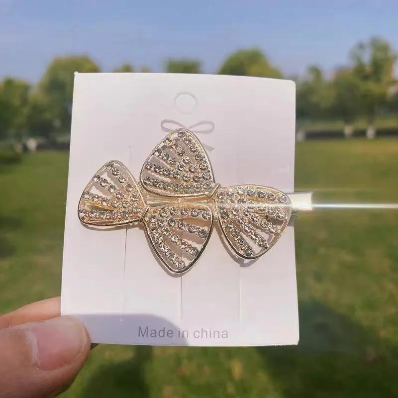 Full Rhinestone Bowknot Shape Brooch for Women Exquisite Suit Accessories Elegant Jewelry Party Gift Bulk