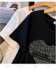 Women's Plus Size Loose Fit Mid-Length Short Sleeve Round Neck T-Shirt (200/300/350 Jin)