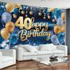 Polyester Material Party Banner "Happy 40th Birthday" for Room Decoration and Home Decoration