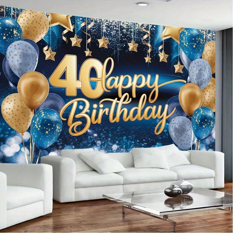 Polyester Material Party Banner "Happy 40th Birthday" for Room Decoration and Home Decoration