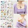 Proud Day Waterproof Rainbow Sports & Camouflage Tattoo Stickers for Arm and Face