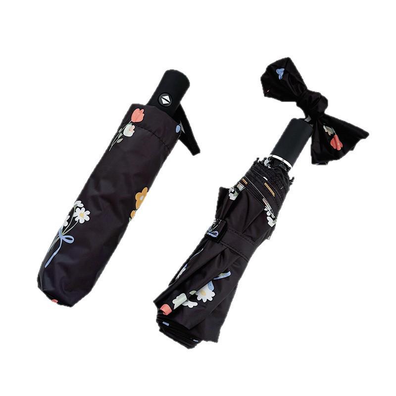 Sturdy Folding Umbrella: Cute Print, Dual-Use for Sun and Rain, Sun Protection for Men and Women