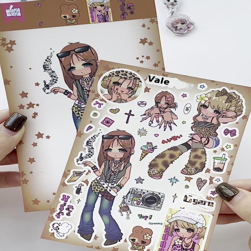 1 Sheet Millennium Anime Story Phone Craft Diy Decoration Kawaii Character Scrapbooking Stickers Deco Stationery Decals
