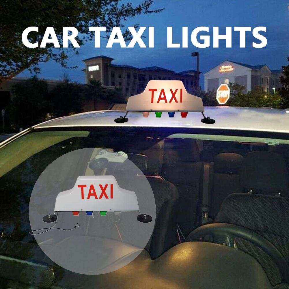 Auto Taxi Schild Licht Dach Wasserdicht und Staubdicht LED Magnetisch Helle Lampe Basis Universal Signal 12V Starke Lampe Super B0M2
