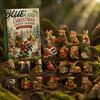 Advent Calendar Box 24 Days Christmas Calendar Forest Animals Countdown Cute Acrylic Collectible Toys for Holiday Party Decoration Elf Figures