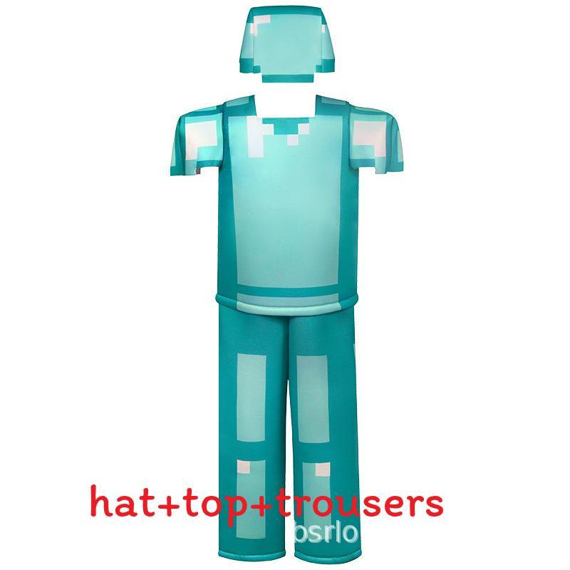

Minecraft Diamond Armor Cosplay Costume With Polyester Material For Game Anime Role Play Diamond Armor,S