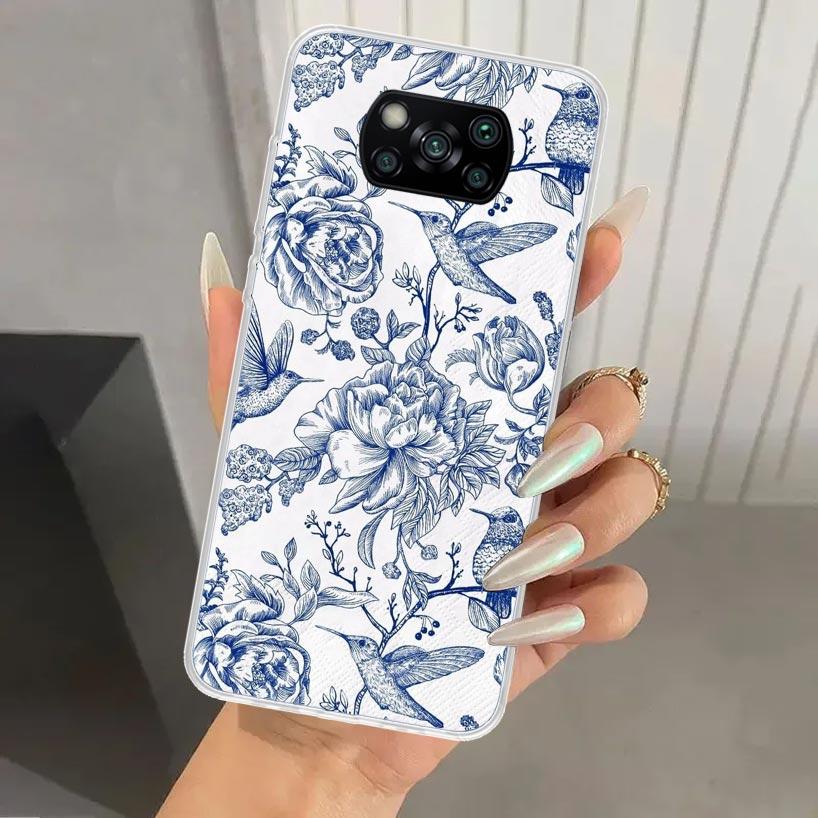 Blue And White Porcelain Phone Case for Xiaomi Poco X5 X6 X7 Pro F7 Ultra M7 Redmi 15 15C 13 13C 12 12C 10 10A 10C 9 9A 9C 9T Sh