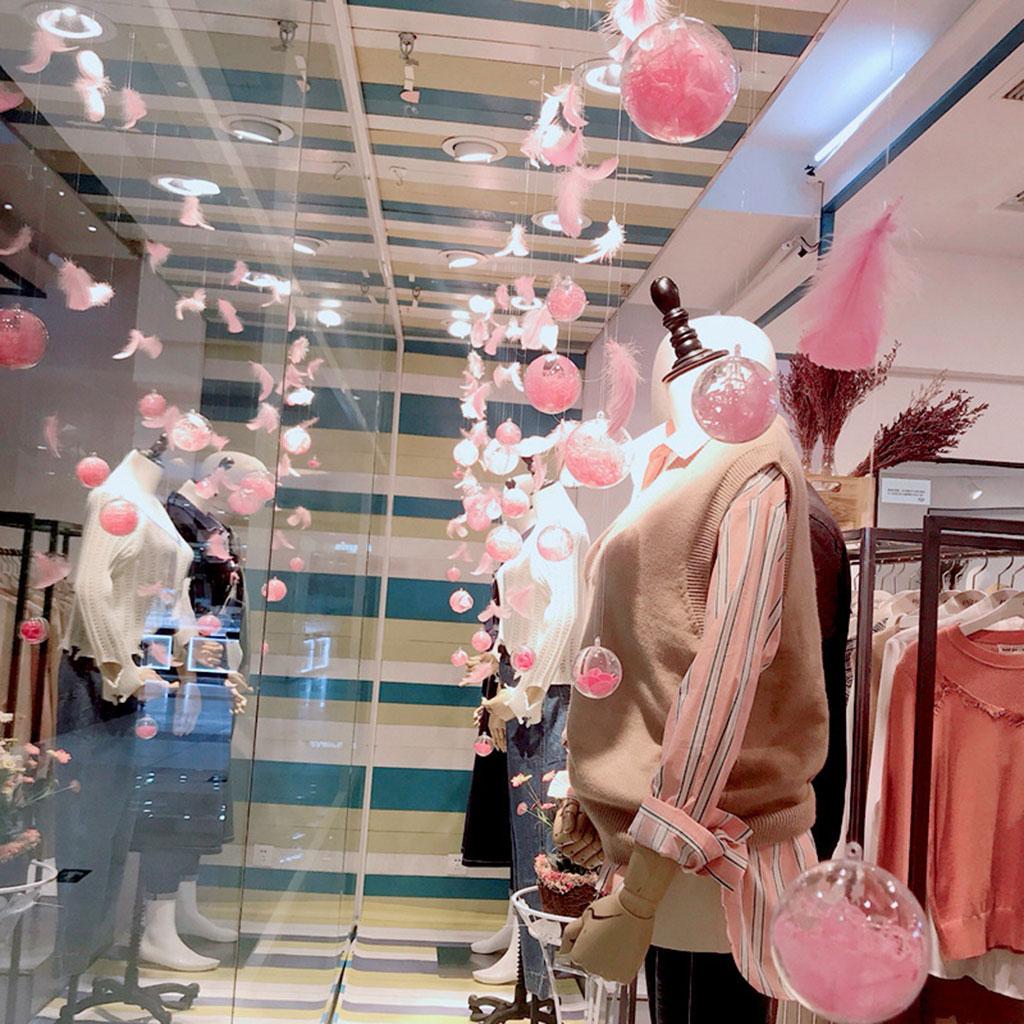 15pcs Plastic Hollow Ball Christmas Hollow Ball Decorations Ball Shopping Mall for Window Transparent Ball Candy Box