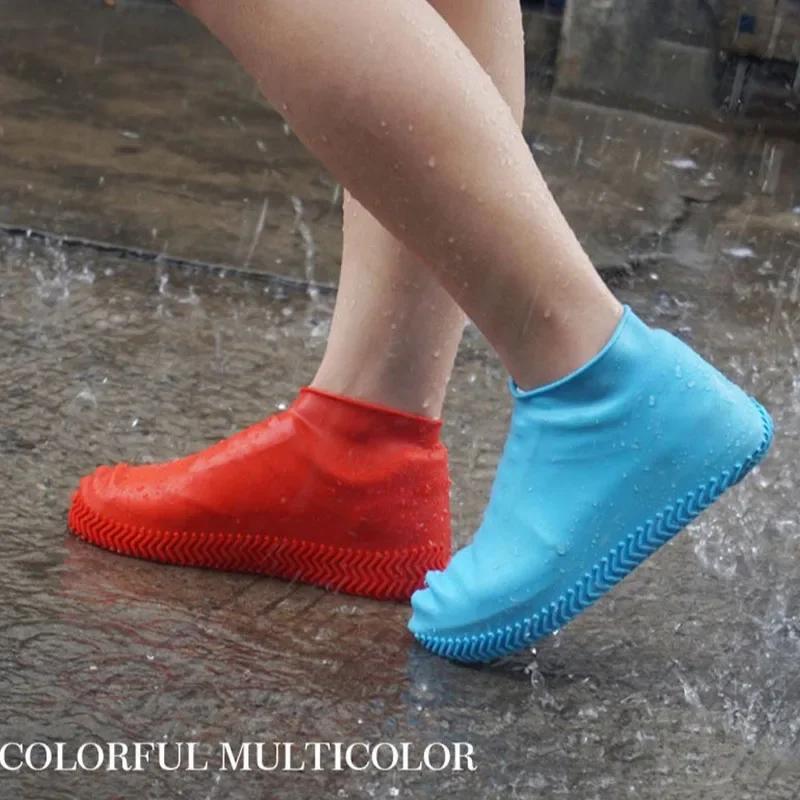 Rain Shoe Covers Anti Slip Silicone Rubber Rain Boots Raincoats Covers for Rain Shoes Waterproof Covers for Shoes