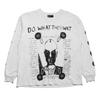 ERD Abstract Art Masked Man Long Sleeve T-Shirt Loose Fit Hip Hop Style Washed Distressed Casual Streetwear Teens