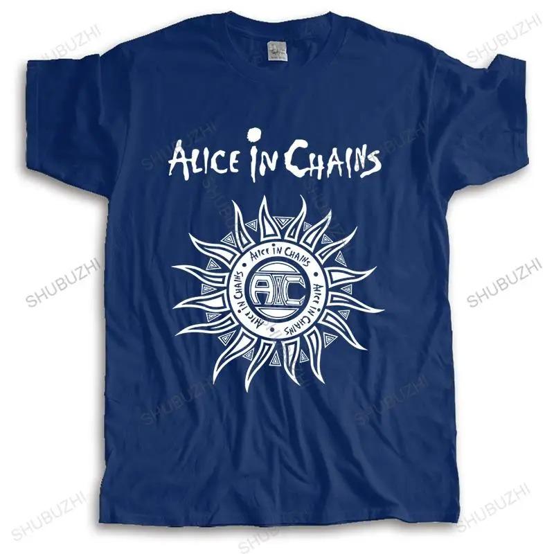 Men Crew Neck Tops fashion Cotton Tshirt Alice in Chains Sun Logo Men's unisex t-shirt casual loose style tops Bigger size