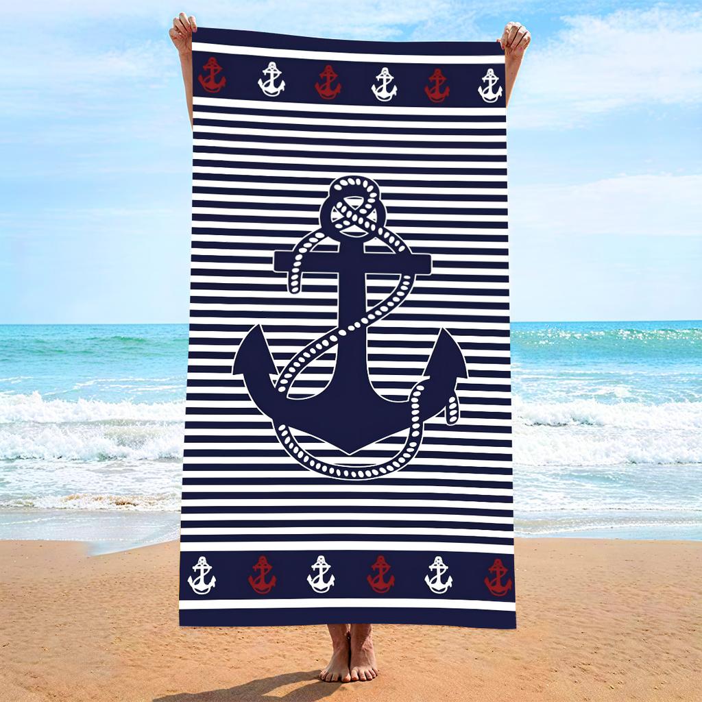Beach Towel Pattern Printed Absorbent Bath Towel Versatile