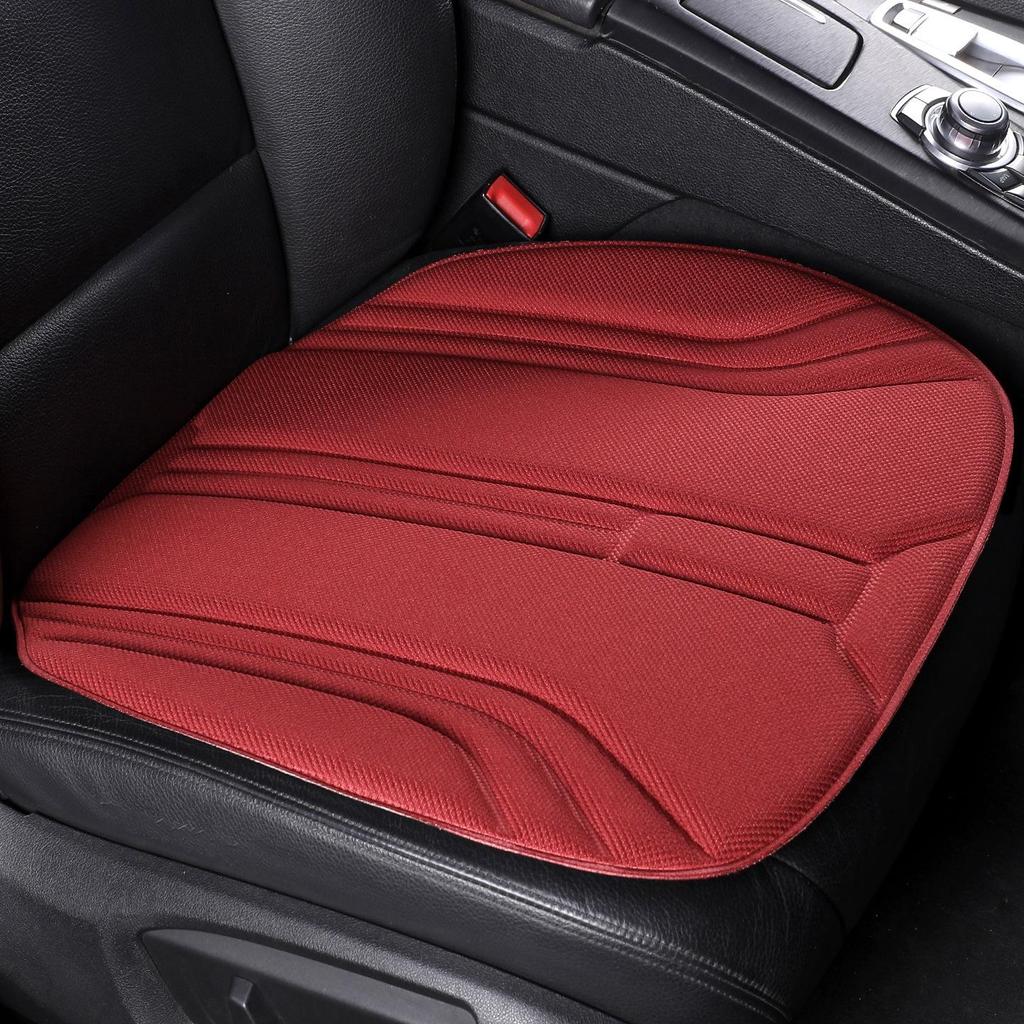 Three-Piece Seaweed Fiber Car Seat Cushion Set: Universal, Comfortable, Breathable, Non-Slip, All-Season Cover.