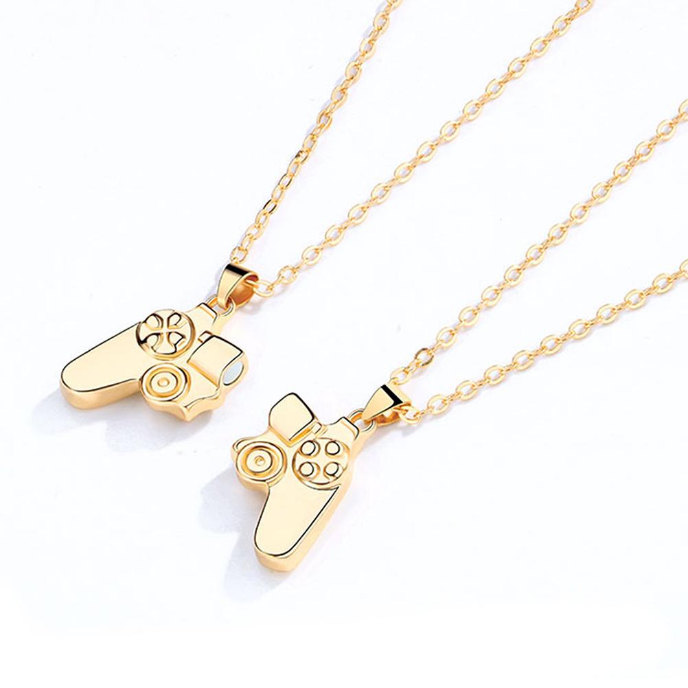 Fashion Game Controller Couple Necklace Magnetic Matching Necklace for Couples Best Friends Friendship Necklace