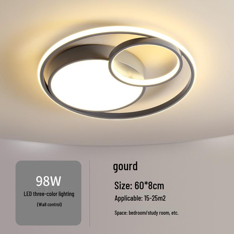 Nordic Modern LED Ceiling Light - Minimalist Black & White Design for Bedroom, Study, or Romantic Settings