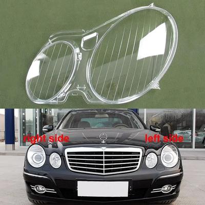 Coque de phare transparente en plexiglas pour Benz W211 E240 E200 E280 E300 (2004, 2005, 2006, 2007, 2008, 2009)