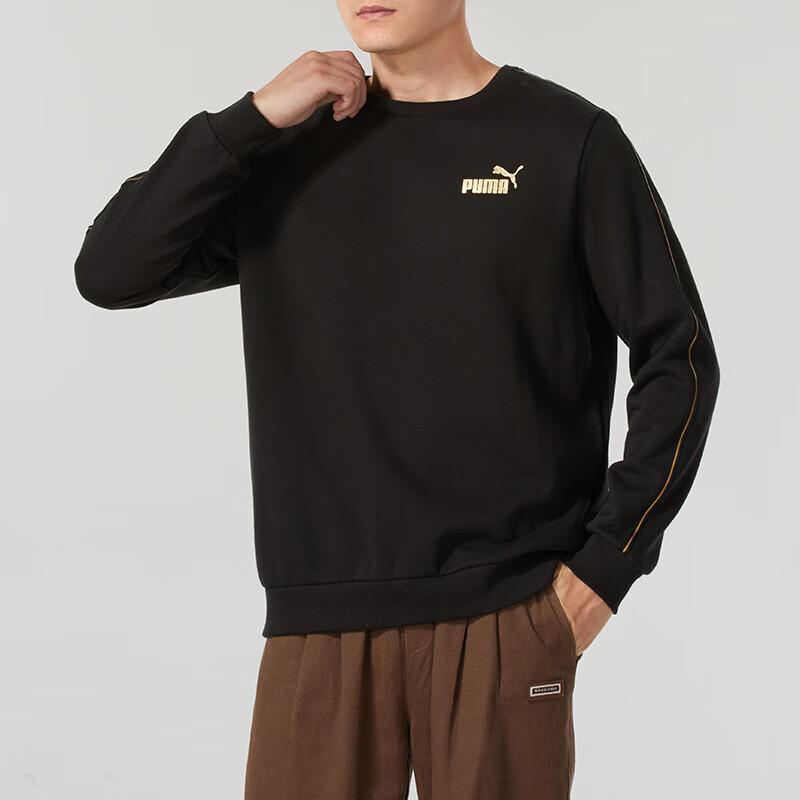 Puma Pulover Casual cu Gât Rotund Bărbați Sweatshirt Negru 685333-01