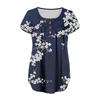 Women's Short-sleeve Loose Tops Casual Plus Size Tunic Button Tops