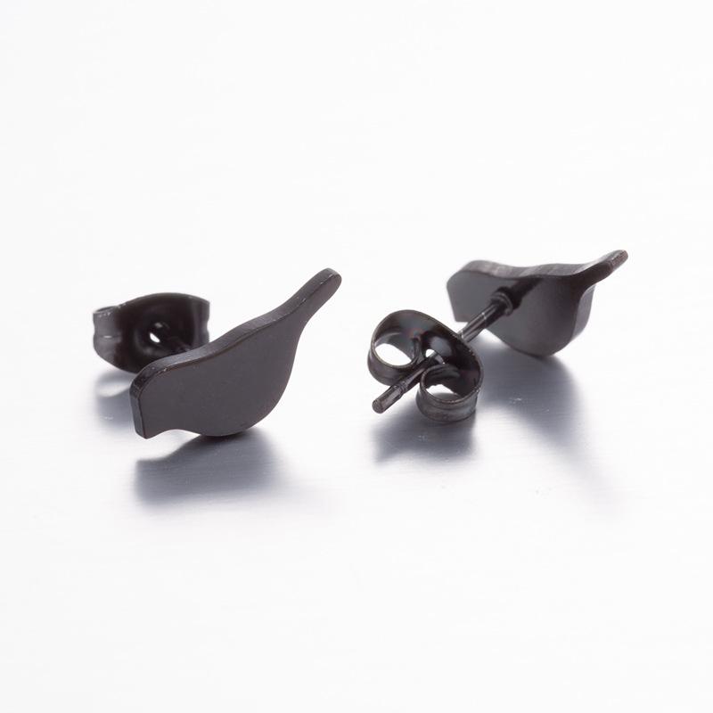 Korean Cute Forest-Style Stainless Steel Dove Stud Earrings