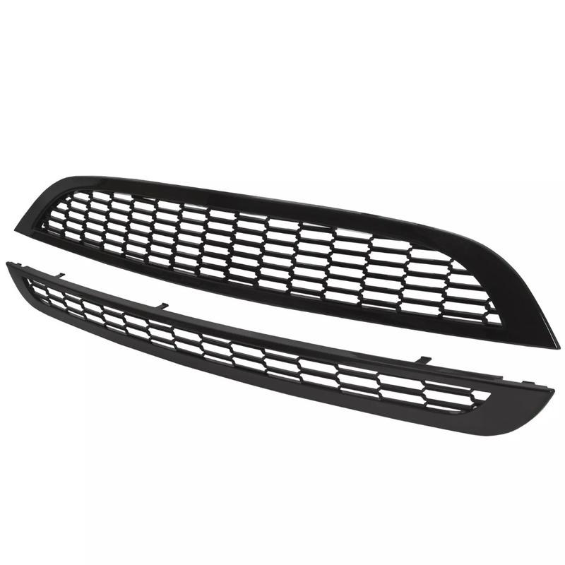 2pcs Front Upper Lower Grill Compatible For MINI R50 R52 R53 51137026202 51137133847 51117127931 Honeycomb Mesh Guard Trim Cover