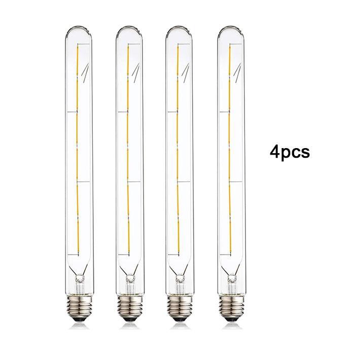 Vintage 4000K 110V 220V 6W T300 LED Filament Bulb 2700K 6000K Long Tubular 120V 240V T30 E26 E27 30cm 300mm Edison Tube Bulb
