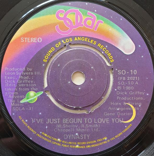 

7inch Record DYNASTY - I ve Just Begun To Love You SO10 Solar 1980 UK Soul/Funk Used