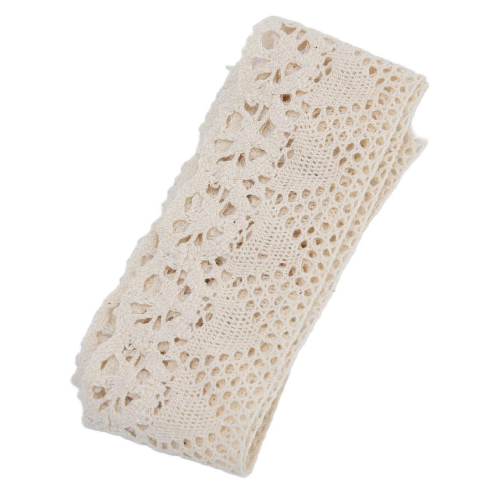 1pcs Cotton Thread Lace Trim Sewing Skin Friendly Lace Ribbon Roll For Sewing Projects
