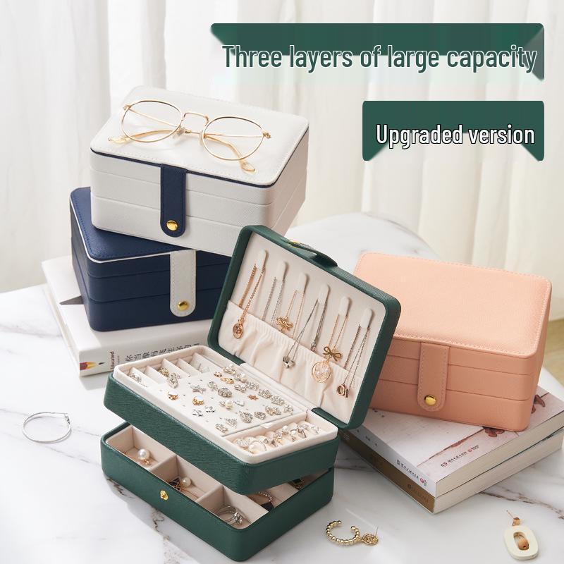 Creative Multi-Layer PU Leather Jewelry Storage Organizer