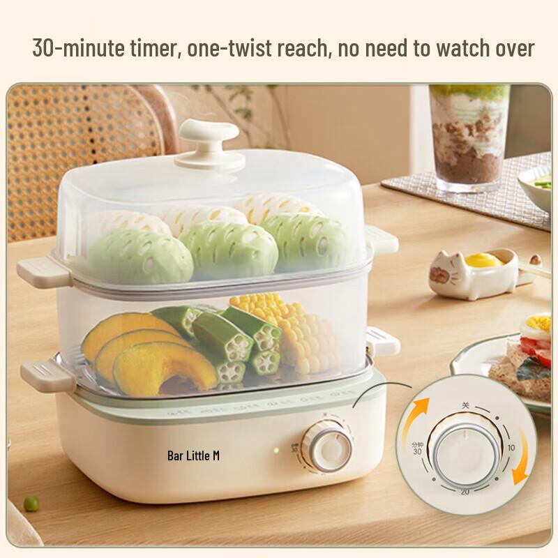 OIMG Automatic Double-Layer Egg Steamer & Breakfast Machine