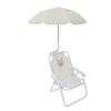 Kids Beach Chair with Umbrella Cute Cartoon Animal Print Foldable Portable Baby Camping Chair for Outdoor Activities