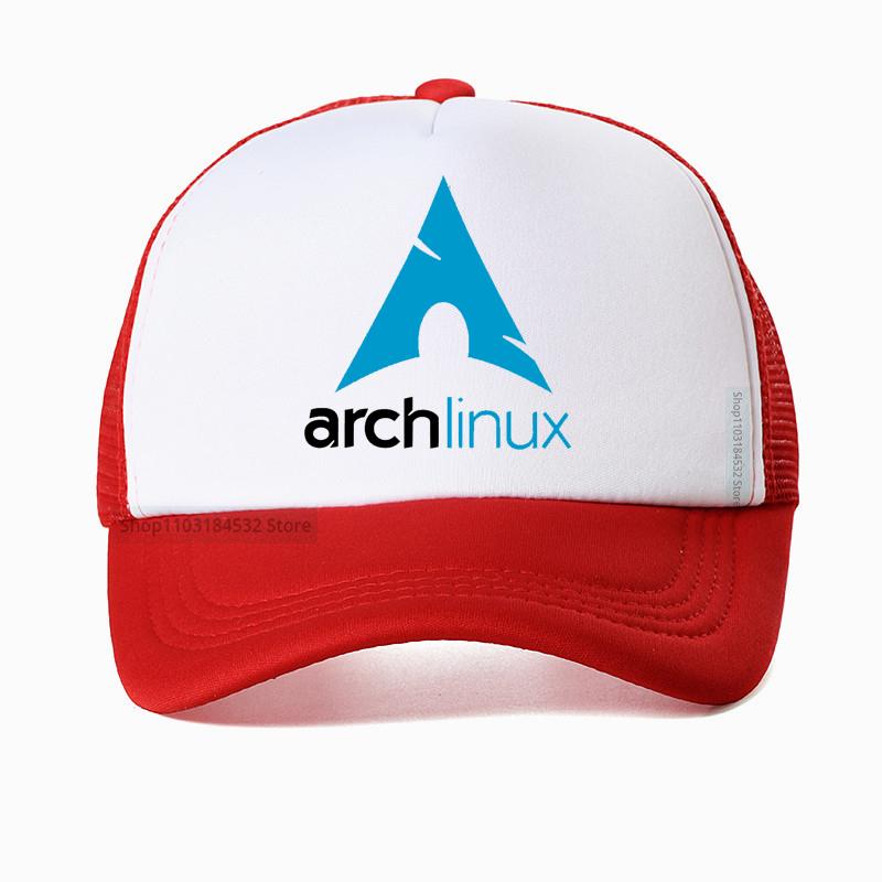 Berretto da Baseball Unisex Arch Linux Rete Traspirante Fresco Estate Regolabile Cappellino da Papà Snapback Casquette