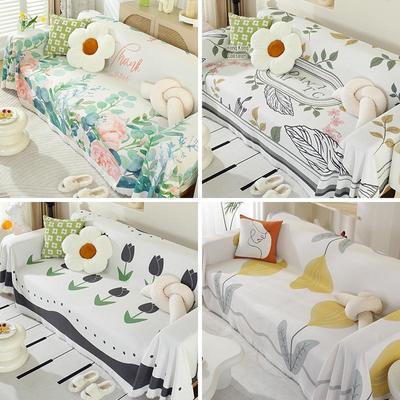 Copridivano Universale Stile Ins per Tutte le Stagioni: Cuscino e Coperta Semplici e Freschi.