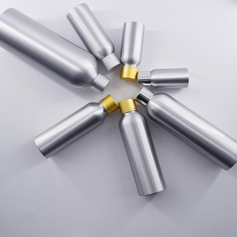 Flacone in Alluminio con Tappo a Vite - Disponibile in 30ml, 50ml, 100ml, 120ml, 150ml, 250ml, 500ml. Ideale per Campioni.