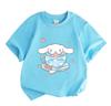 Cute Cartoon Big Ear Puppy Print Kids Boys Girls 100% Cotton T-Shirt Casual Crew Neck Short Sleeves Soft Breathable Summer Tees Adorable Heart Cup Pat