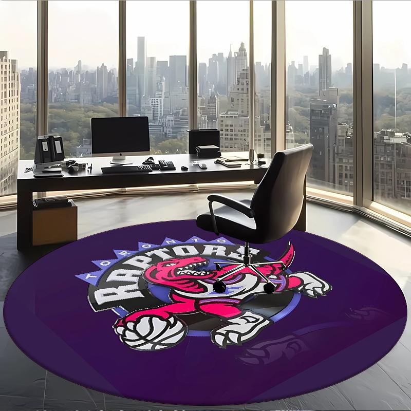 Toronto Raptors (5) Ofis için Yuvarlak Halı Ofis, Yatak Odası, Oturma Odası ve Ev Alanı için Dekoratif Yer Halısı