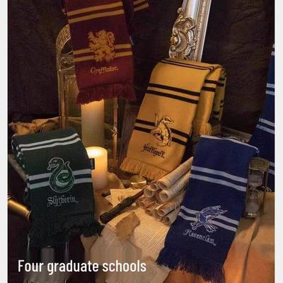 Harry Potter Gryffindor & Slytherin Gestreifter Strickschal Kollaboration