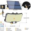 Solar LED Outdoor Motion Sensor Flood Light with Remote Control, Dusk To Dawn Function Solar Wall Lamp, Solar Courtyard Security Light