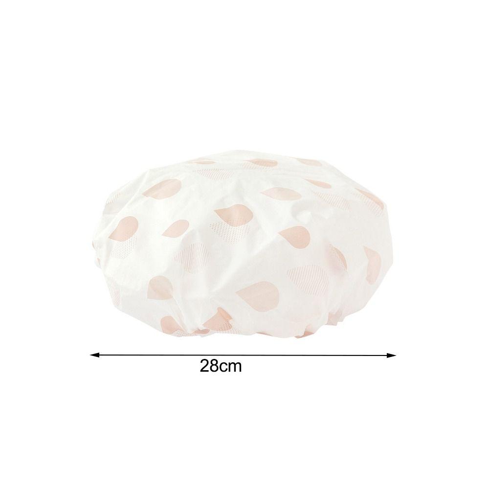 Cosmetic Cap Waterproof Shower Caps Double Layer Design Double Drying Hair Cap Bath Hair Cap  Adult