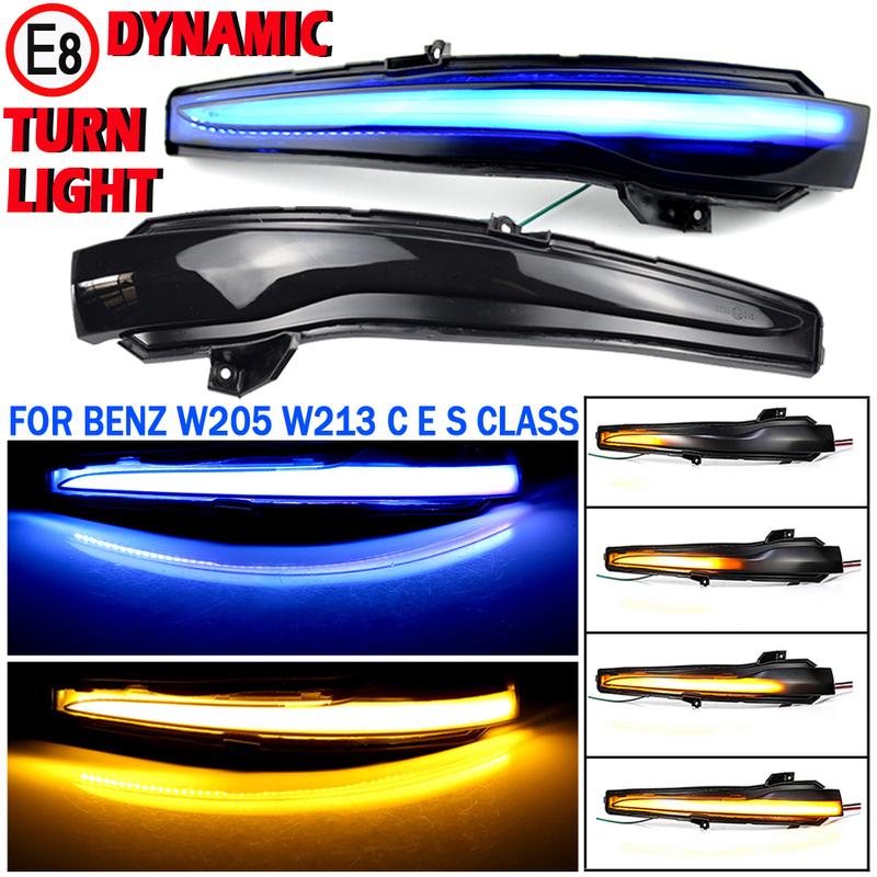 LED Dynamic Turn Signal Light For Mercedes Benz C E S GLC W205 X253 W213 W222 V Class W447 Flowing Water Blinker Flashing Light