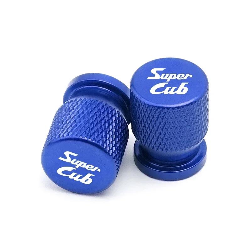 For Honda Super CUB C70 90 110 C125 New 1 Pair Motorcycle Accessories Tire Valve Air Port Stem Cover Cap Plug CNC Aluminum Alloy