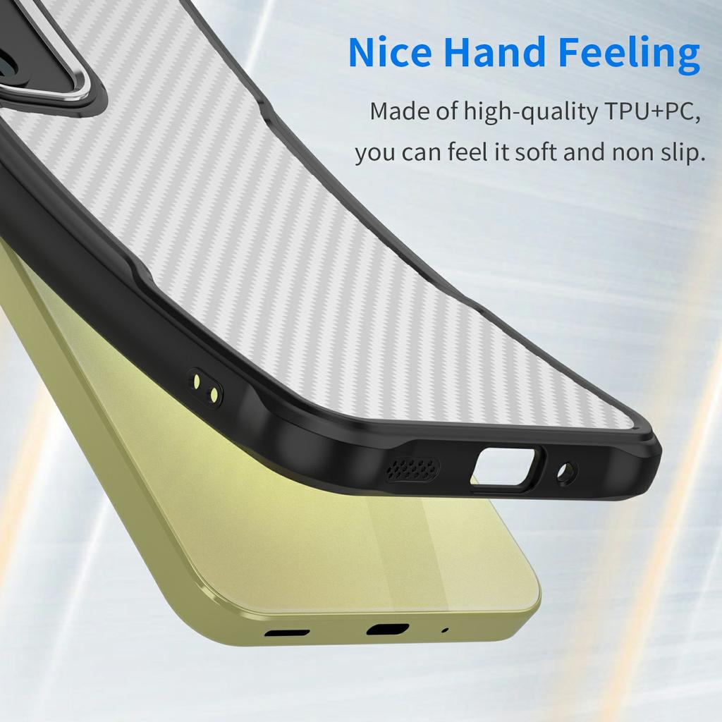 For Samsung Galaxy A16 5G/A16 4G Case Carbon Fiber Scratch-Resistant TPU+PC Phone Cover