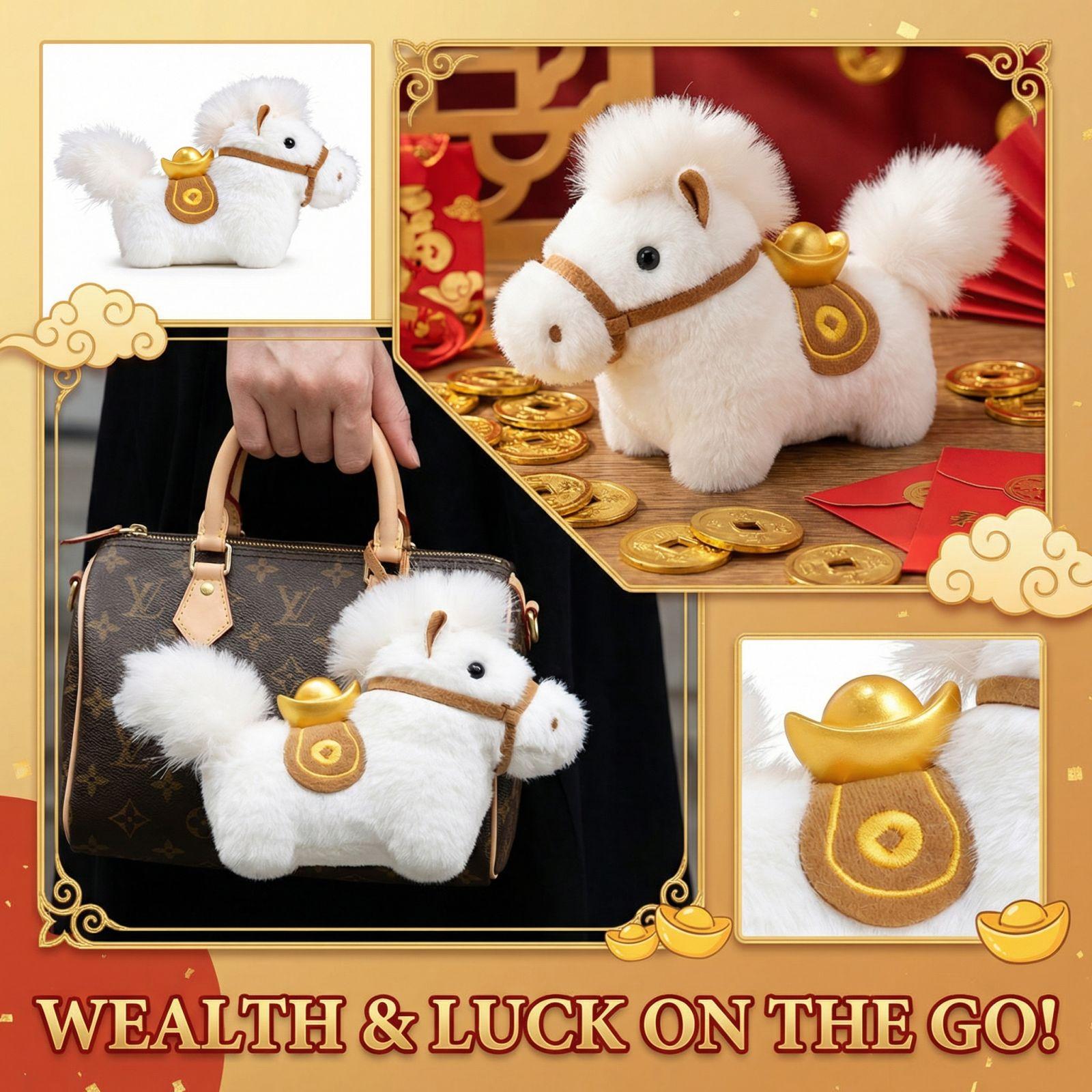 

Mascot Plush Toy Bag Hanging Accessories One Size білий