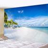 Beach Sunset Landscape Tapestry Wall Hanging Coconut Tree Printed Wall Art Hotel Room Decoration Items Aesthetic Dorm Home Decor
