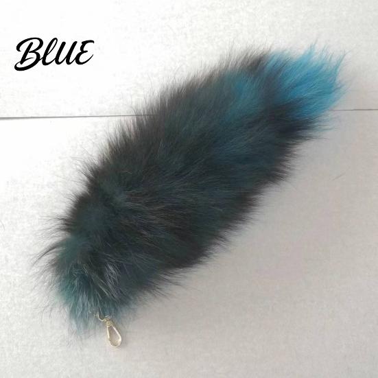 Rotatable Lobster Clasp Keychain Extra Large Fake Fox Tail Oversized