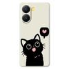 For Xiaomi Redmi Turbo 4 5G/Poco X7 Pro 5G Case Love Black Cat Pattern Printing Straight Edge TPU Phone Back Cover