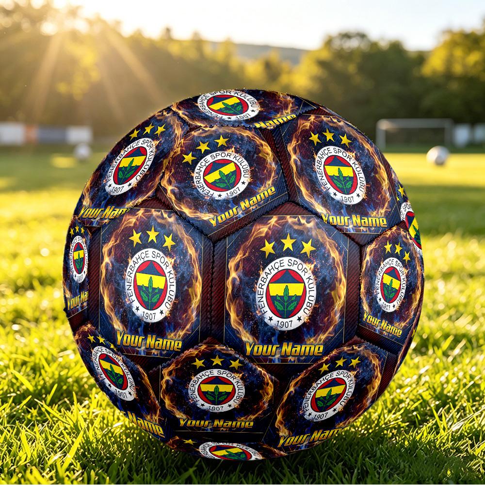 Personalized Size 5 Football Fenerbahçe FC Pattern Outdoor Game Sports Ball Gift