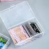 Transparent Plastic Storage Box Pocards Small Card Storage Box Desk Organizer Box Classification Box Stationery